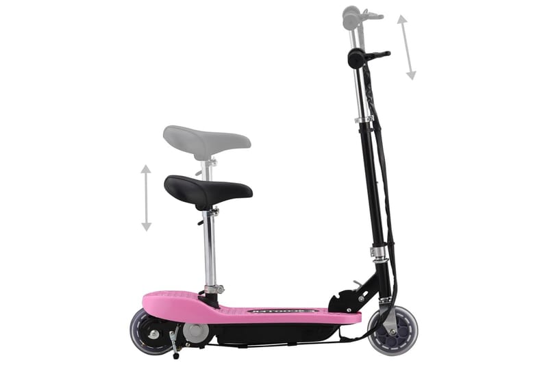 Elektrisk løbehjul med sæde 120 W pink - Lyserød - Sport & fritid - Leg & sport - Legeplads & legeredskaber