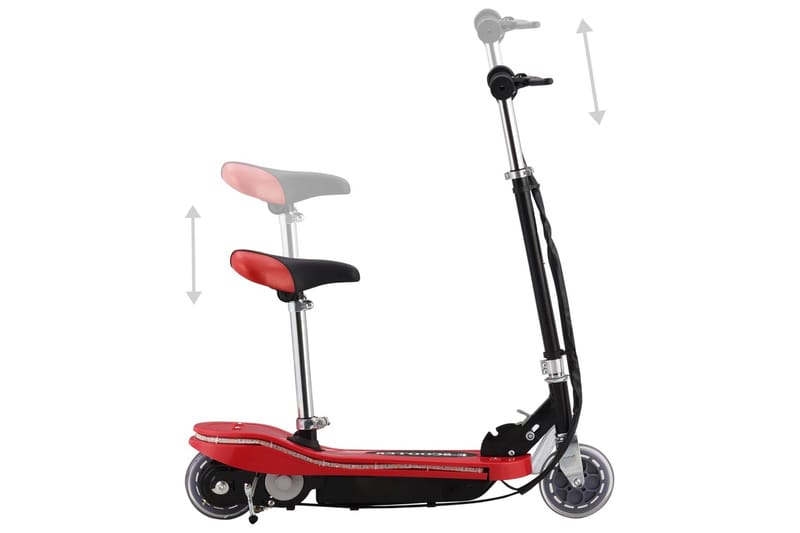 Elektrisk Løbehjul Med Sæde Og Led 120 W Rød - Løbehjul - Legeplads & legeredskaber - Legekøretøjer & hobbykøretøjer