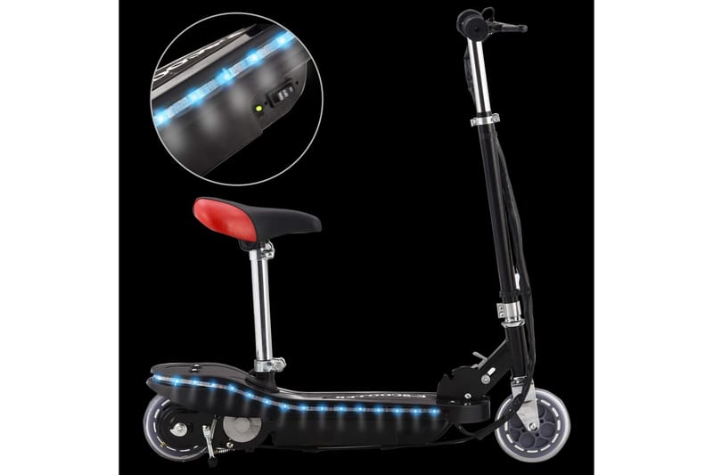 Elektrisk Løbehjul Med Sæde Og Led 120 W Sort - Sport & fritid - Leg & sport - Legeplads & legeredskaber