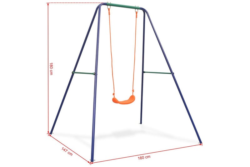 Enkeltgynge Orange - Orange - Legeplads & legeredskaber - Gynge & gyngestativ