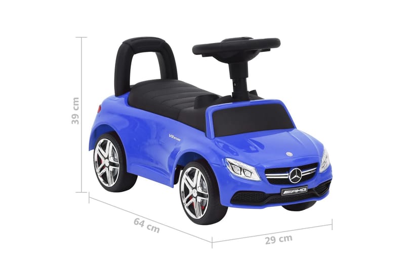 gåbil Mercedes-Benz C63 blå - Blå - Sport & fritid - Leg & sport - Legeplads & legeredskaber