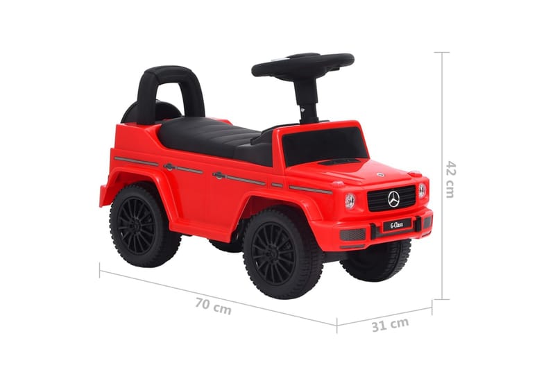 gåbil Mercedes-Benz G63 rød - Rød - Sport & fritid - Leg & sport - Legeplads & legeredskaber
