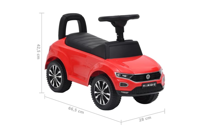 gåbil Volkswagen T-Roc rød - Rød - Sport & fritid - Leg & sport - Legeplads & legeredskaber