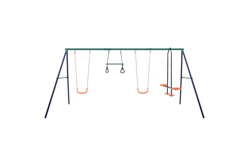 Gyngesæt Med Gymnastikringe Og 4 Sæder Stål - Sport & fritid - Leg & sport - Legeplads & legeredskaber