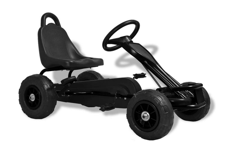 Pedal-Gokart Med Luftdæk Sort - Sort - Legekøretøjer & hobbykøretøjer - Legeplads & legeredskaber - Elbil til børn