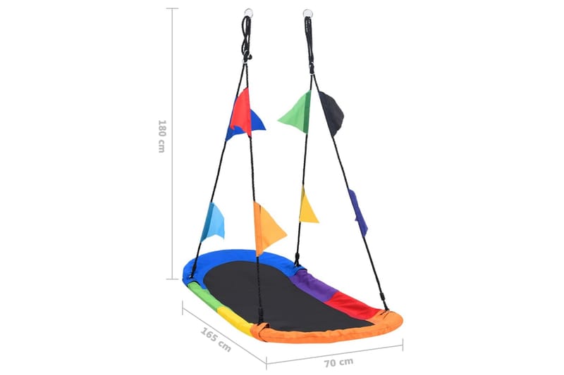 redegynge med flag 165x70 cm - Flerfarvet - Sport & fritid - Leg & sport - Legeplads & legeredskaber
