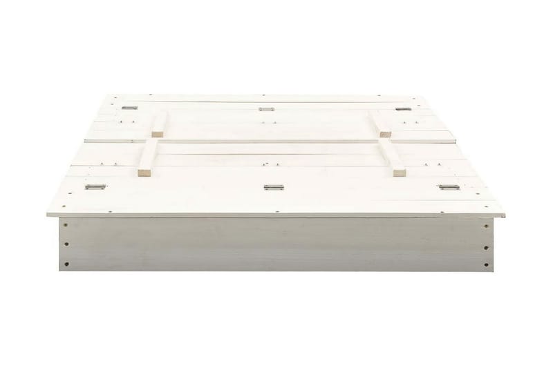sandkasse 95x90x15 cm fyrretræ hvid - Hvid - Sport & fritid - Leg & sport - Legeplads & legeredskaber