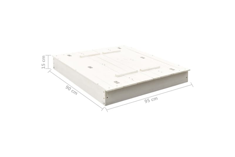 sandkasse 95x90x15 cm fyrretræ hvid - Hvid - Sport & fritid - Leg & sport - Legeplads & legeredskaber