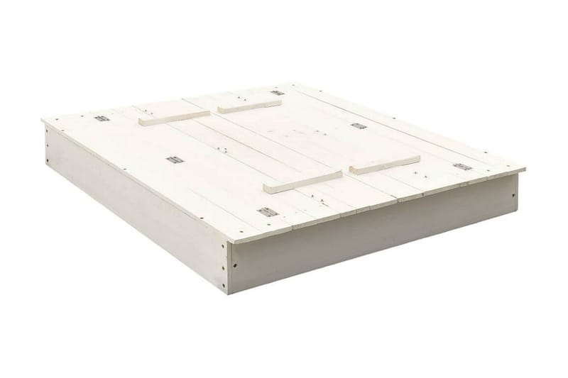 sandkasse 95x90x15 cm fyrretræ hvid - Hvid - Sport & fritid - Leg & sport - Legeplads & legeredskaber