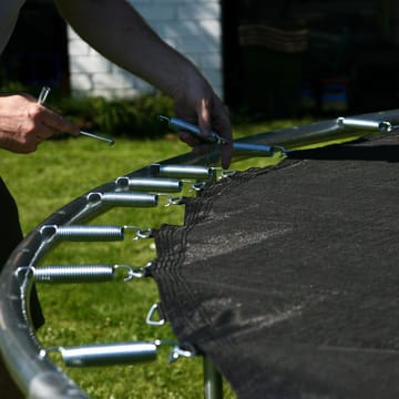 Trampolin HOME4YOU med grøn måtte 426 cm - grøn kantpude, sort måtte - Sport & fritid - Leg & sport - Legeredskaber & udendørsleg