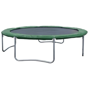 Trampolin HOME4YOU med grøn måtte 426 cm - grøn kantpude, sort måtte - Sport & fritid - Leg & sport - Legeredskaber & udendørsleg