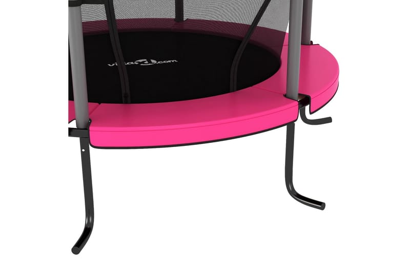 trampolin med sikkerhedsnet 140x160 cm rund pink - Sport & fritid - Leg & sport - Legeredskaber & udendørsleg