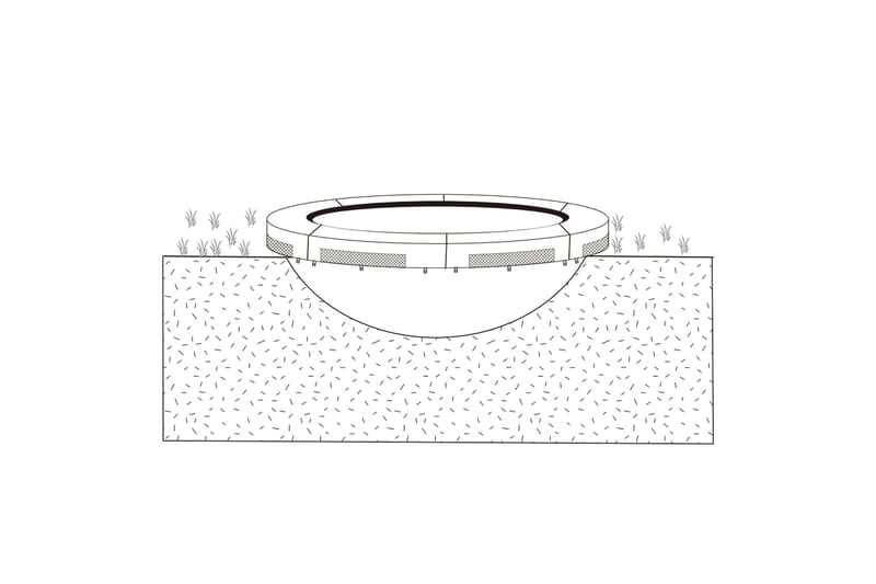 nedgravet trampolin med mesh 305 cm - Sport & fritid - Leg & sport - Legeredskaber & udendørsleg