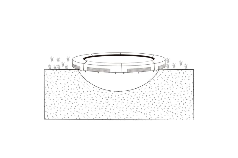 nedgravet trampolin med mesh 305 cm - Trampoliner