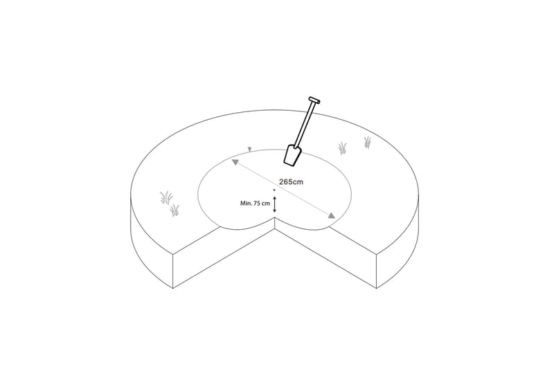 nedgravet trampolin med mesh 305 cm - Sport & fritid - Leg & sport - Legeredskaber & udendørsleg