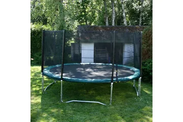 Trampolin med net D426cm grøn - Sport & fritid - Leg & sport - Legeredskaber & udendørsleg - Trampoliner