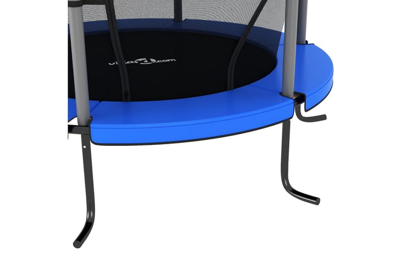 trampolin med sikkerhedsnet 140x160 cm rund blå - Sport & fritid - Leg & sport - Legeredskaber & udendørsleg