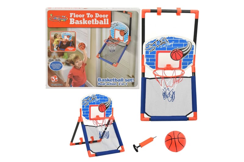 basketballsæt til børn multifunktionelt gulv og væg - Flerfarvet - Basketudstyr
