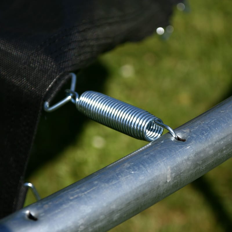 Trampolin HOME4YOU med grøn måtte 426 cm - grøn kantpude, sort måtte - Sport & fritid - Leg & sport - Sportredskaber & sportsudstyr