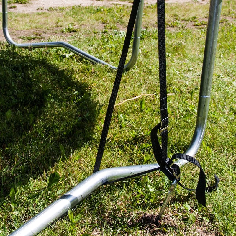 Trampolin HOME4YOU med grøn måtte 426 cm - grøn kantpude, sort måtte - Sport & fritid - Leg & sport - Sportredskaber & sportsudstyr