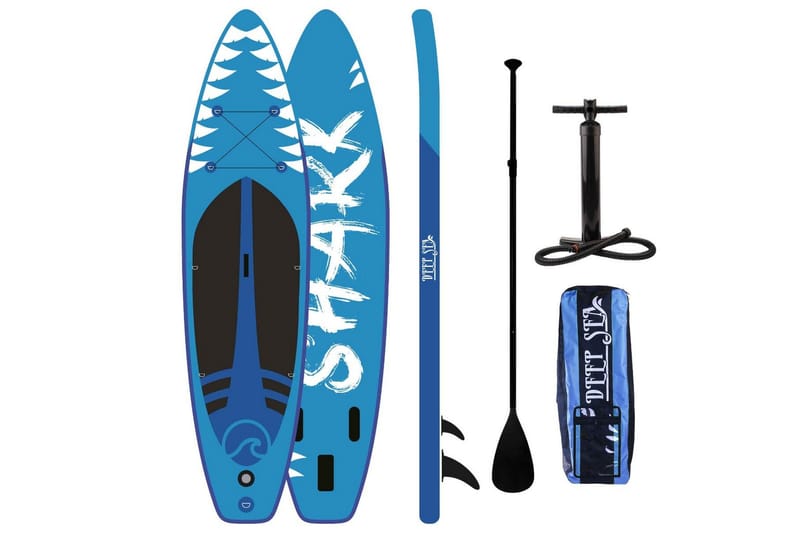 Deep Sea Shark SUP Boardsæt 335 cm - Blå - SUP & paddleboard