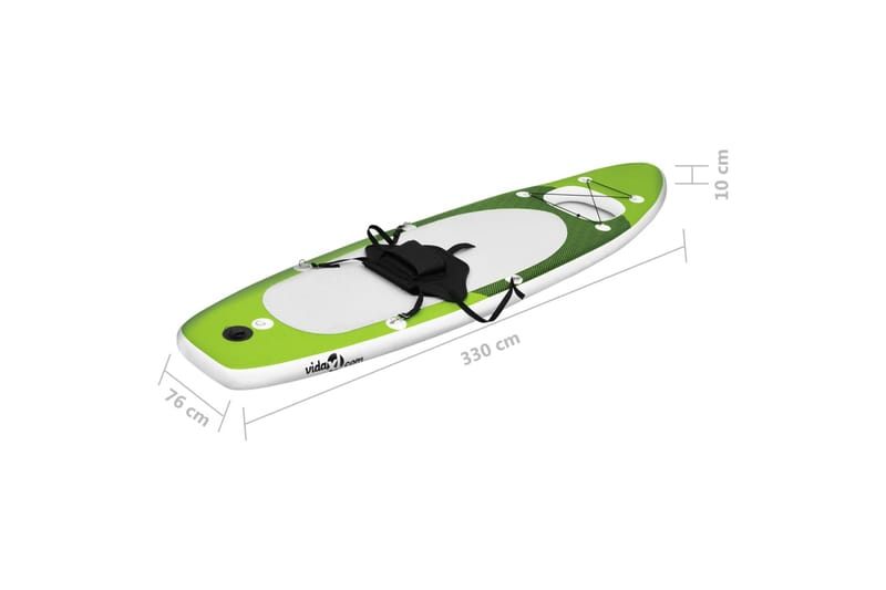 oppusteligt paddleboardsæt 330x76x10 cm grøn - Grøn - Vandsport & vandleg
