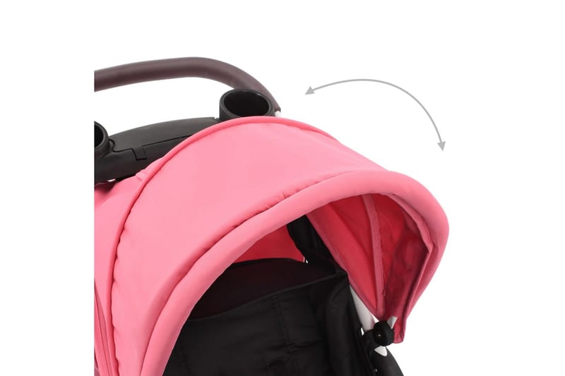 klapvogn med 3 hjul pink og sort - Lyserød - Sport & fritid - Til børn - Barnevogn