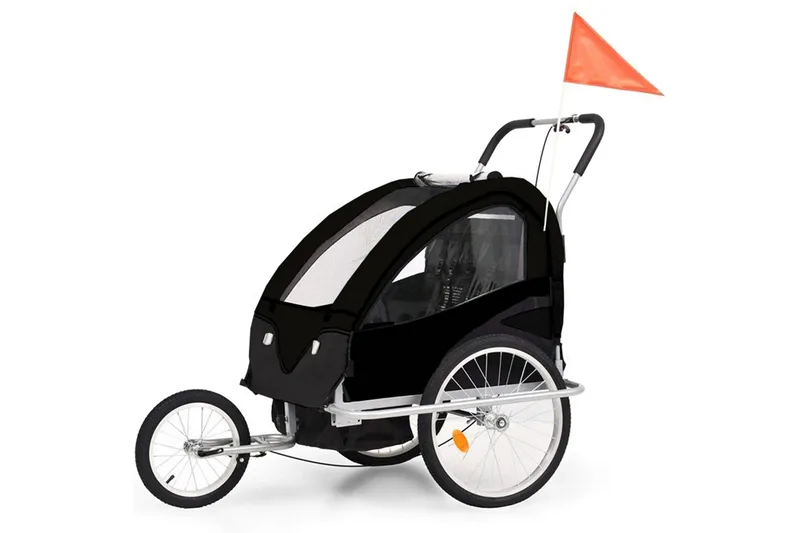 Sammenklappelig cykeltrailer/barnevogn 2-i-1 - Sport & fritid - Til børn - Barnevogn