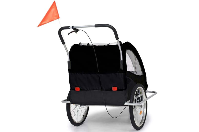Sammenklappelig cykeltrailer/barnevogn 2-i-1 - Sport & fritid - Til børn - Barnevogn