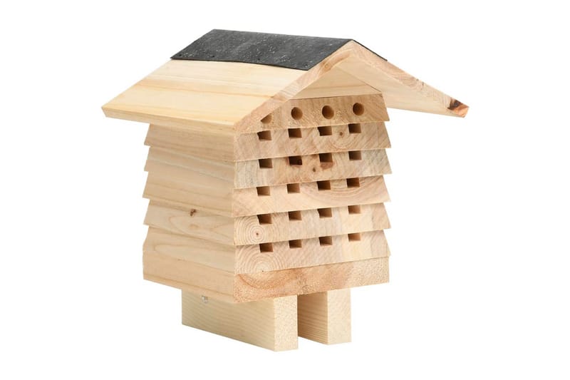 Bihotel 22x20x20 cm massivt fyrretræ - Brun - Sport & fritid - Til dyrene