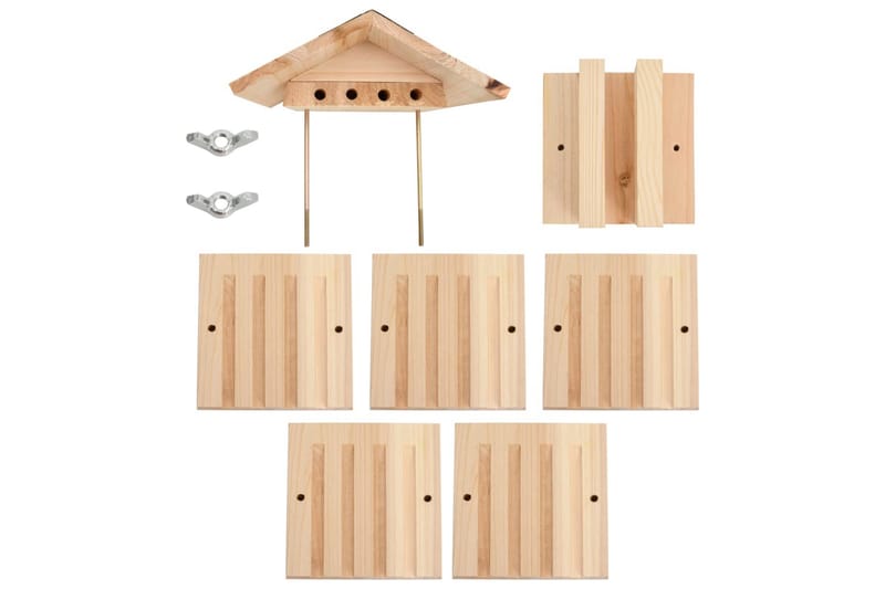Bihotel 22x20x20 cm massivt fyrretræ - Brun - Sport & fritid - Til dyrene