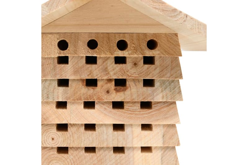 Bihotel 22x20x20 cm massivt fyrretræ - Brun - Sport & fritid - Til dyrene