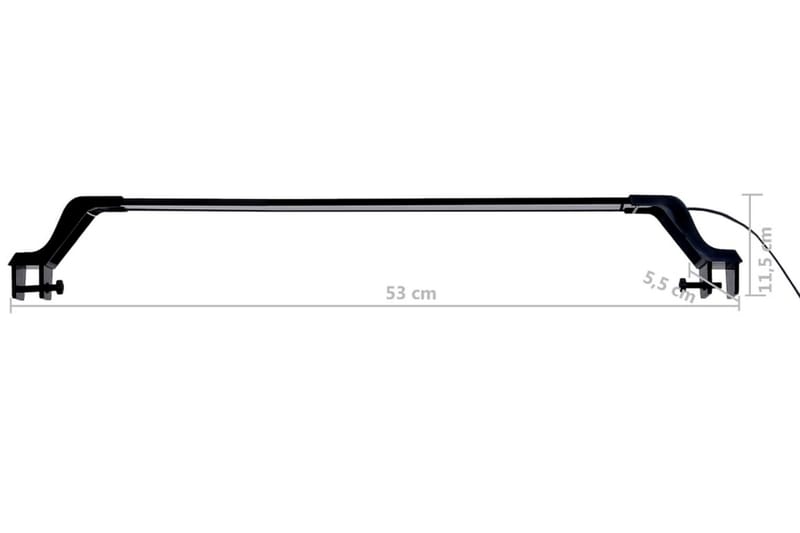 Led-Lampe Til Akvarium Med Klemmer 55-70 cm Blå Og Hvid - Sport & fritid - Til dyrene - Fisk & reptiler