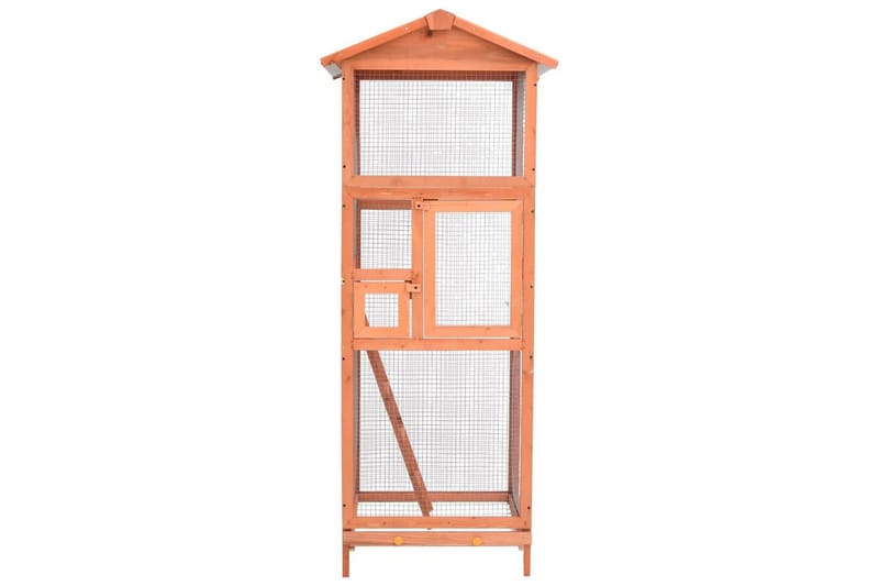 voliere 68x62x166 cm massivt grantræ - Brun - Sport & fritid - Til dyrene - Fugl - Fuglebure & voliere
