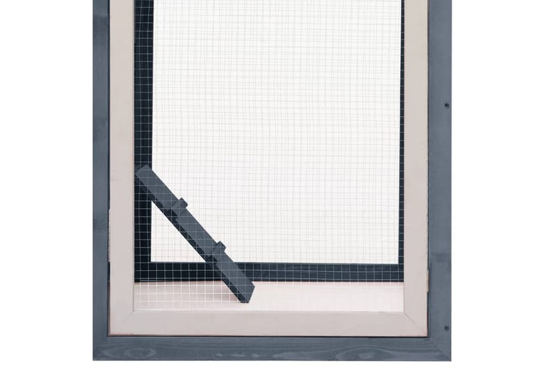Hønsehus 170x81x110 cm Massivt Fyrretræ Og Grantræ Grå - Grå - Sport & fritid - Til dyrene - Fugl - Hønsehus