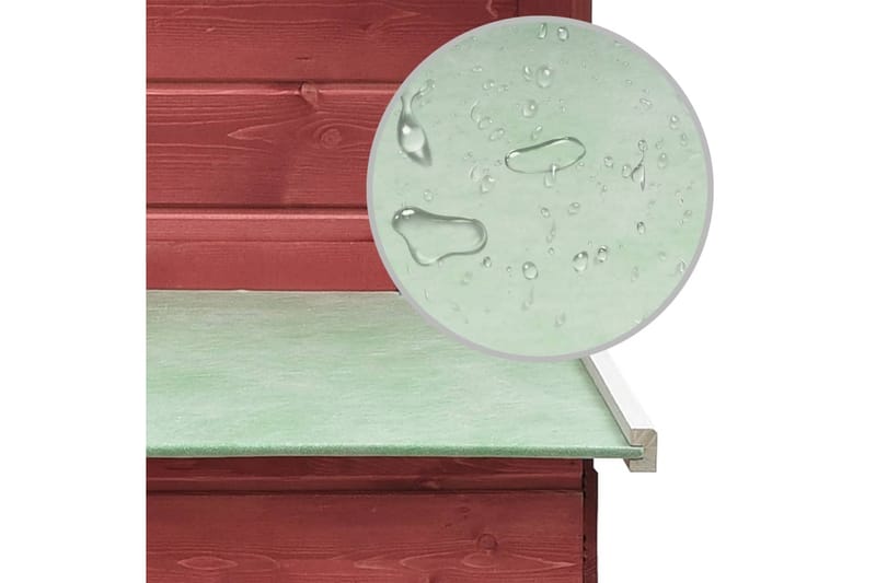 Hønsehus 170x81x110 cm Massivt Fyrretræ Og Grantræ Rød - Rød - Sport & fritid - Til dyrene - Fugl - Hønsehus