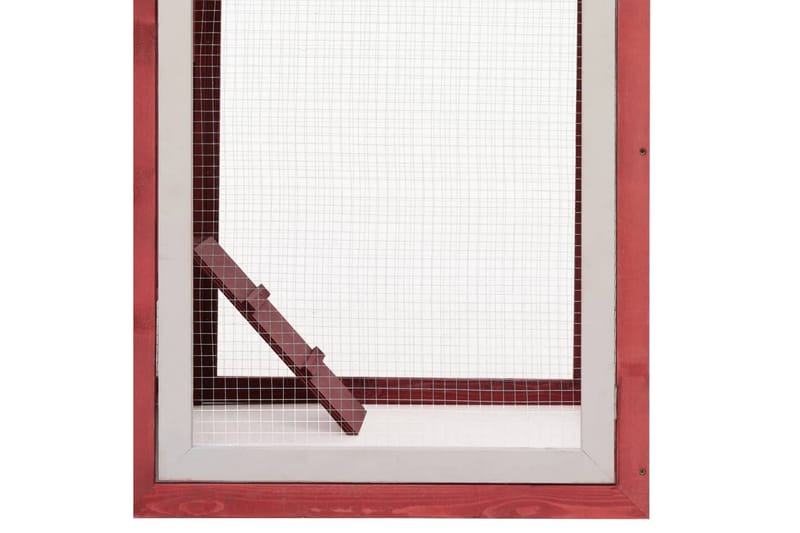 Hønsehus 170x81x110 cm Massivt Fyrretræ Og Grantræ Rød - Rød - Sport & fritid - Til dyrene - Fugl - Hønsehus