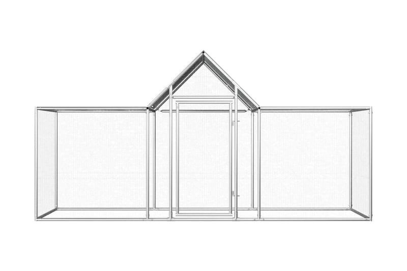 hønsehus 3x1x1,5 m galvaniseret stål - Sølv - Hønsehus - Til dyrene - Hønsegård