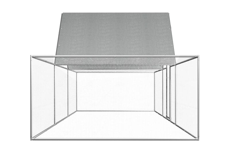 hønsehus 6x2x2 m galvaniseret stål - Sølv - Sport & fritid - Til dyrene - Fugl - Hønsehus
