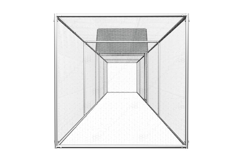 hønsehus 9x1x1,5 m galvaniseret stål - Sølv - Sport & fritid - Til dyrene - Fugl - Hønsehus