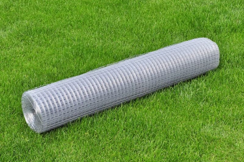 hønsenet galvaniseret stål 25 x 1 m sølvfarvet - Sølv - Sport & fritid - Til dyrene - Fugl - Hønsehus