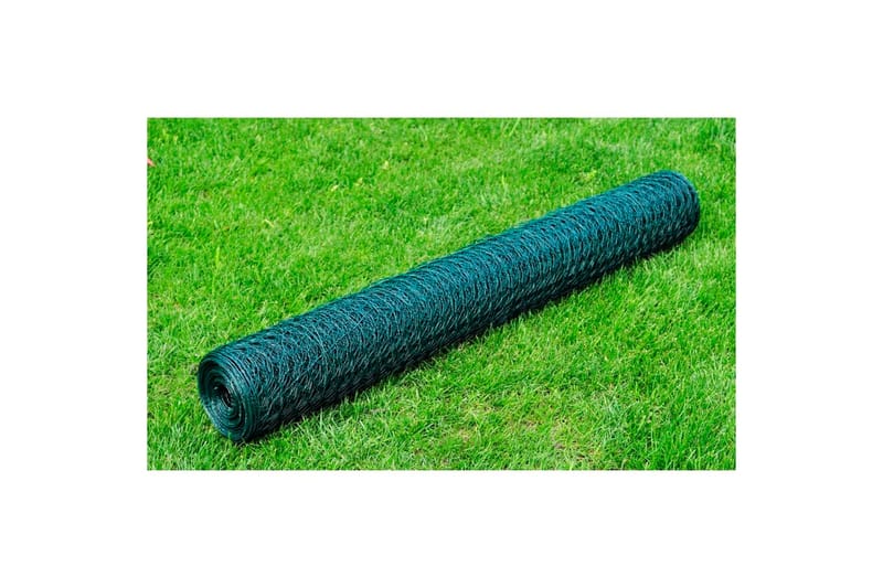 hønsenet galvaniseret stål med PVC-belægning 25 x 0,5 m grøn - Grøn - Sport & fritid - Til dyrene - Fugl - Hønsehus