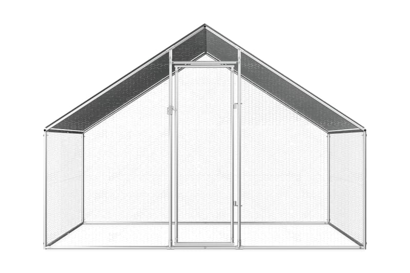 udendørs hønsebur 2,75 x 2 x 2 m galvaniseret stål - Sport & fritid - Til dyrene - Fugl - Hønsehus