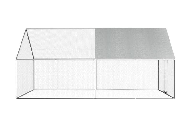 udendørs hønsebur 2,75 x 4 x 2 m galvaniseret stål - Sport & fritid - Til dyrene - Fugl - Hønsehus