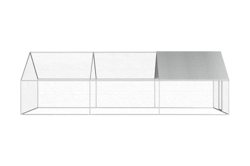 udendørs hønsebur 2,75 x 6 x 2 m galvaniseret stål - Sport & fritid - Til dyrene - Fugl - Hønsehus