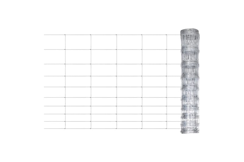havehegn 50x1,2 m galvaniseret stål sølvfarvet - Sølv - Sport & fritid - Til dyrene