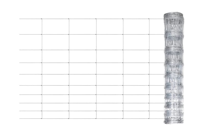 havehegn 50x1,5 m galvaniseret stål sølvfarvet - Sølv - Sport & fritid - Til dyrene