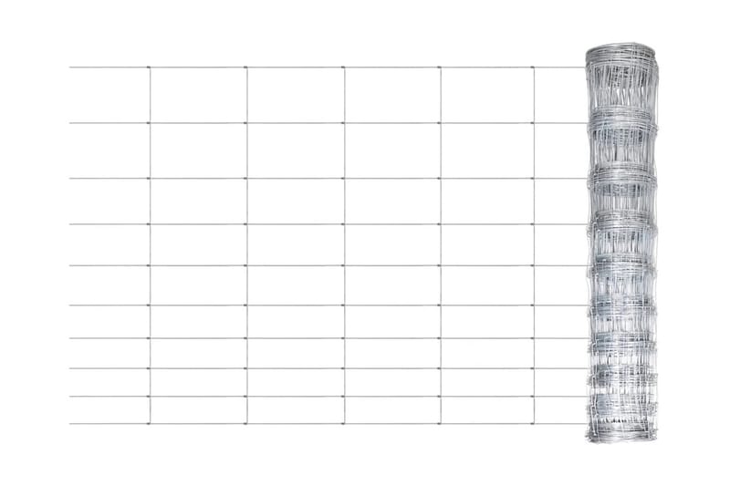 havehegn 50x1,5 m galvaniseret stål sølvfarvet - Sølv - Nethegn - Til dyrene