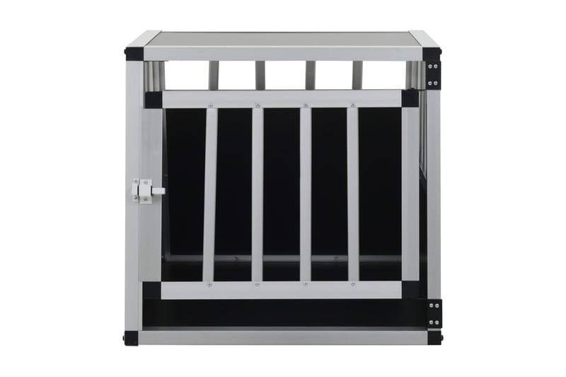 Hundebur Med Én Dør 54 X 69 X 50 Cm - Sølv - Sport & fritid - Til dyrene - Til hund - Transportkasse hund & hundebur