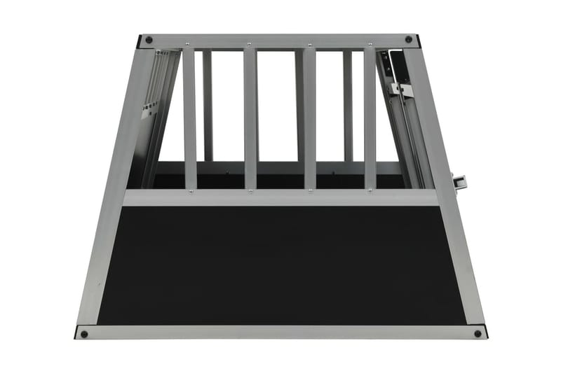 Hundebur Med Dobbelt Dør 89 X 69 X 50 Cm - Sølv - Sport & fritid - Til dyrene - Til hund - Transportkasse hund & hundebur
